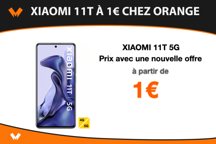 Orange Xiaomi 11T + forfait 200 Go