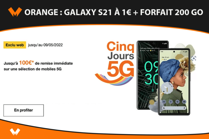 Samsung Galaxy S21 à 1€ Orange