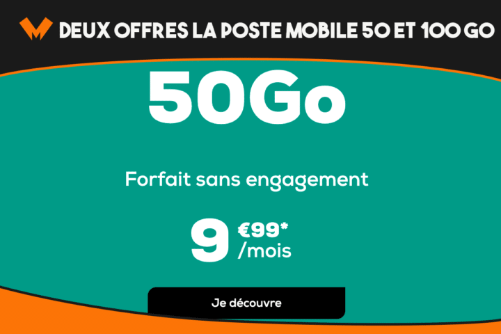 L'opérateur La Poste Mobile : deux offres à partir de 9,99€
