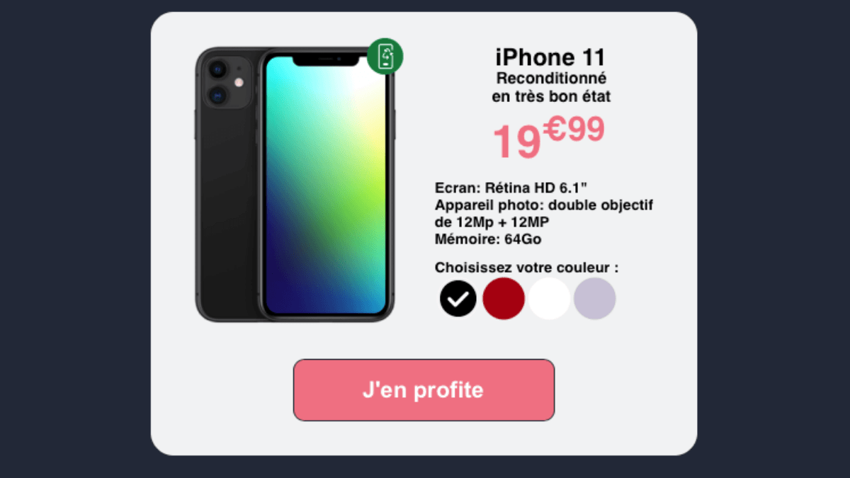 iPhone 11 est disponible à 19,99€