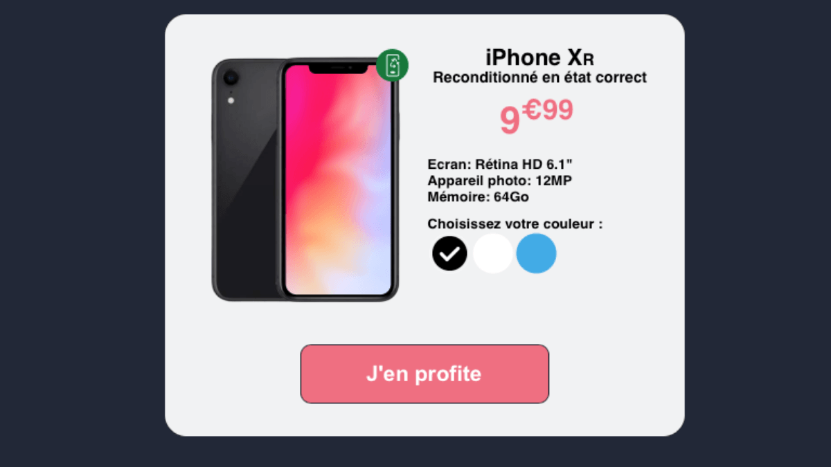 iPhone XR à 9,99€ chez NRJ Mobile