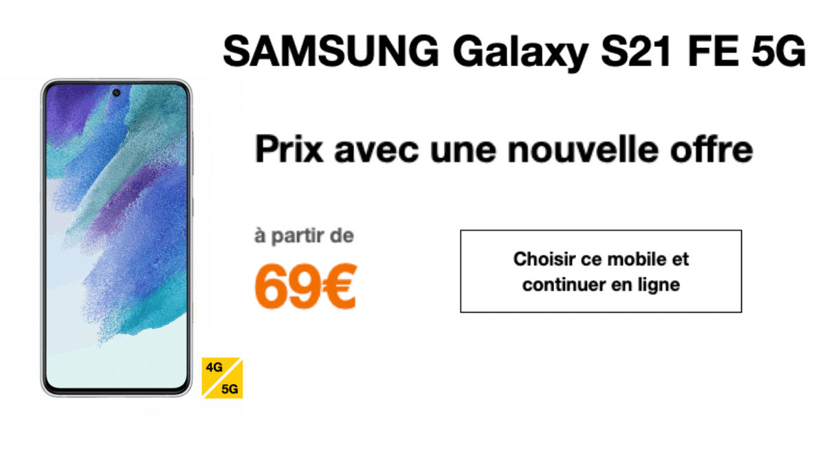 Orange et le Samsung S21 en promo
