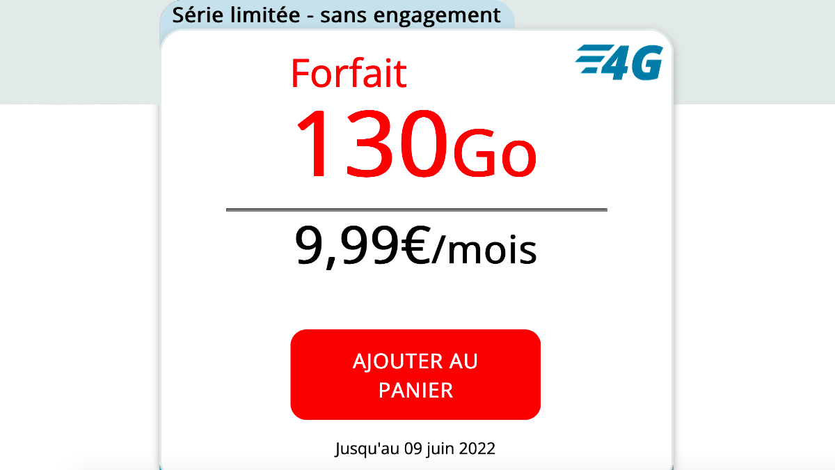 Le nouveau forfait d'Auchan Telecom propose 130 Go pour moins de 10€
