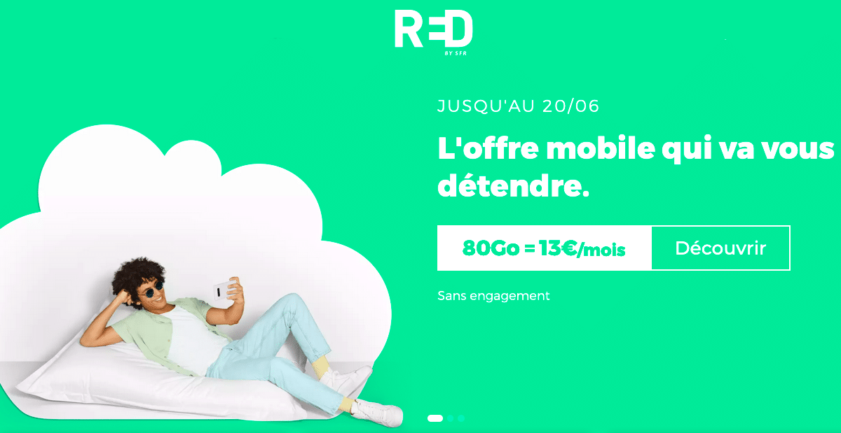 Le forfait mobile 80 Go de RED by SFR en promotion 