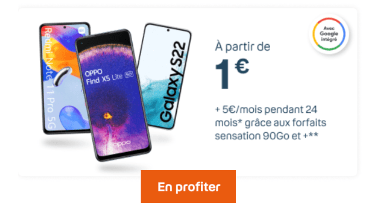 Promotion sur le Galaxy S22 chez Bouygues Telecom