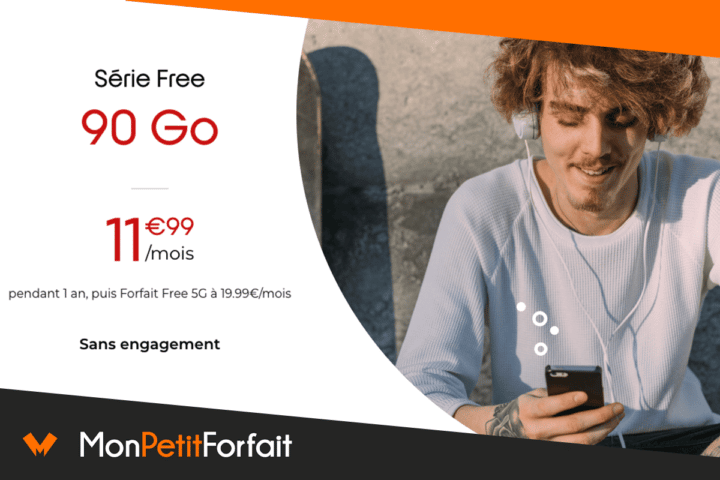Forfait mobile Série Free 90 Go en promo