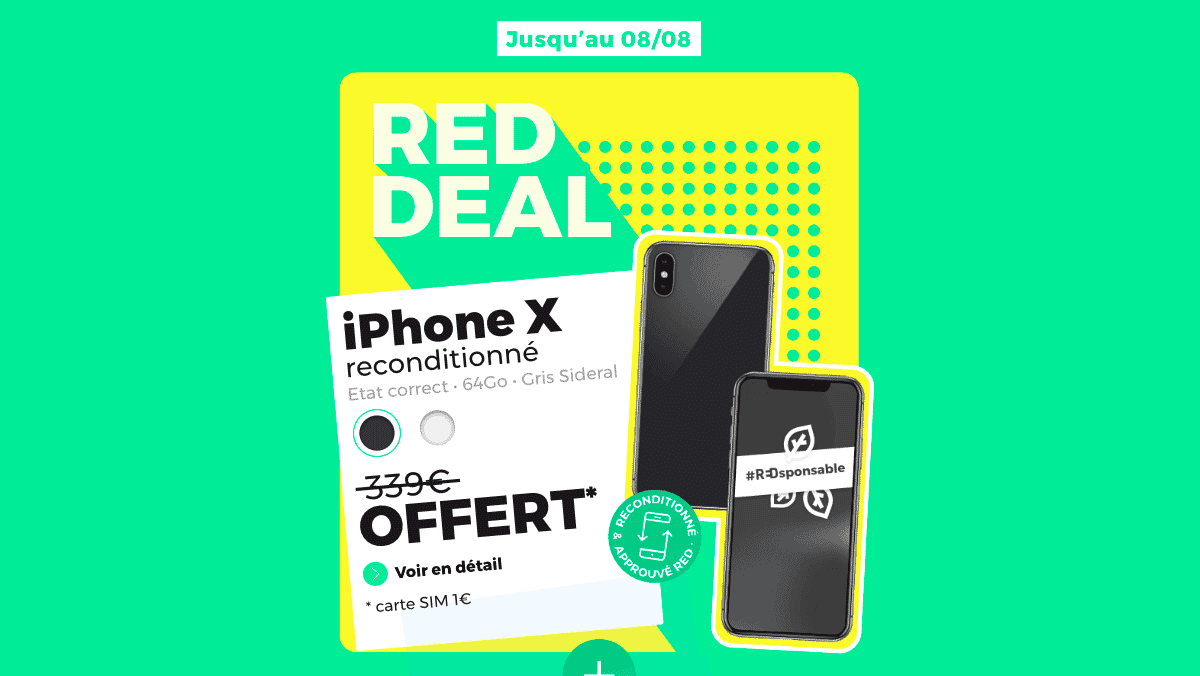 RED Deal iPhone X offert