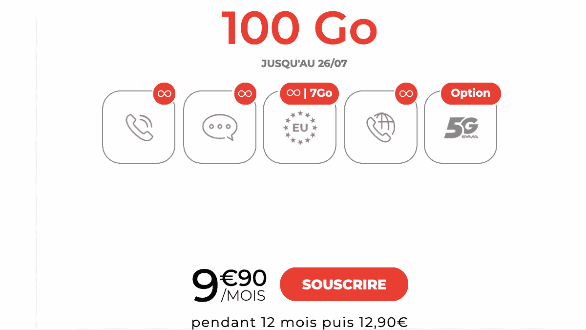 Un forfait mobile Syma à moins de 10€ pour 100 Go