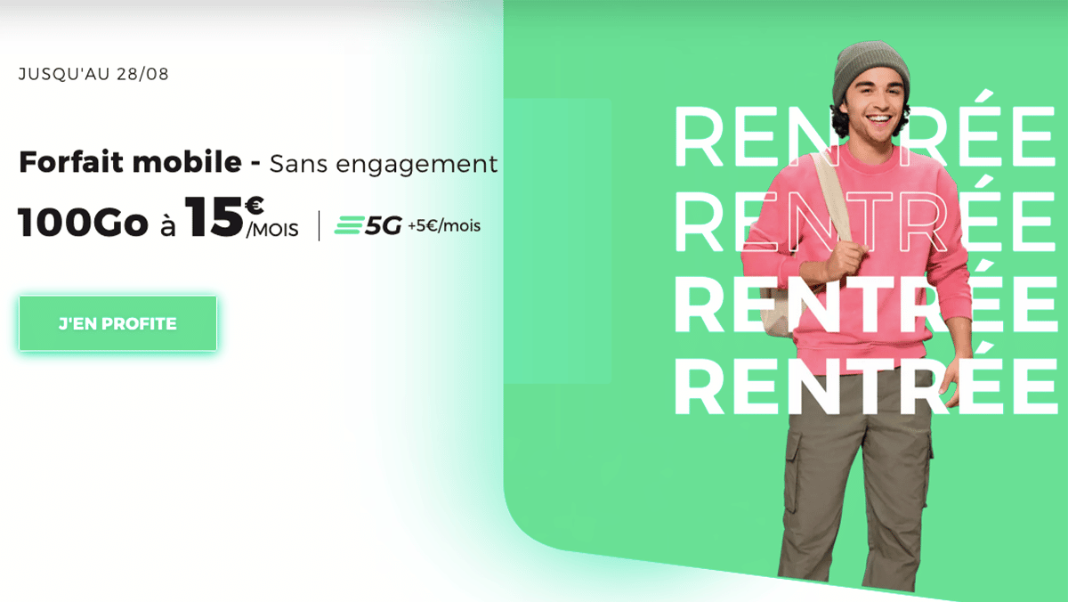 Forfait mobile en promo 100 Go RED by SFR