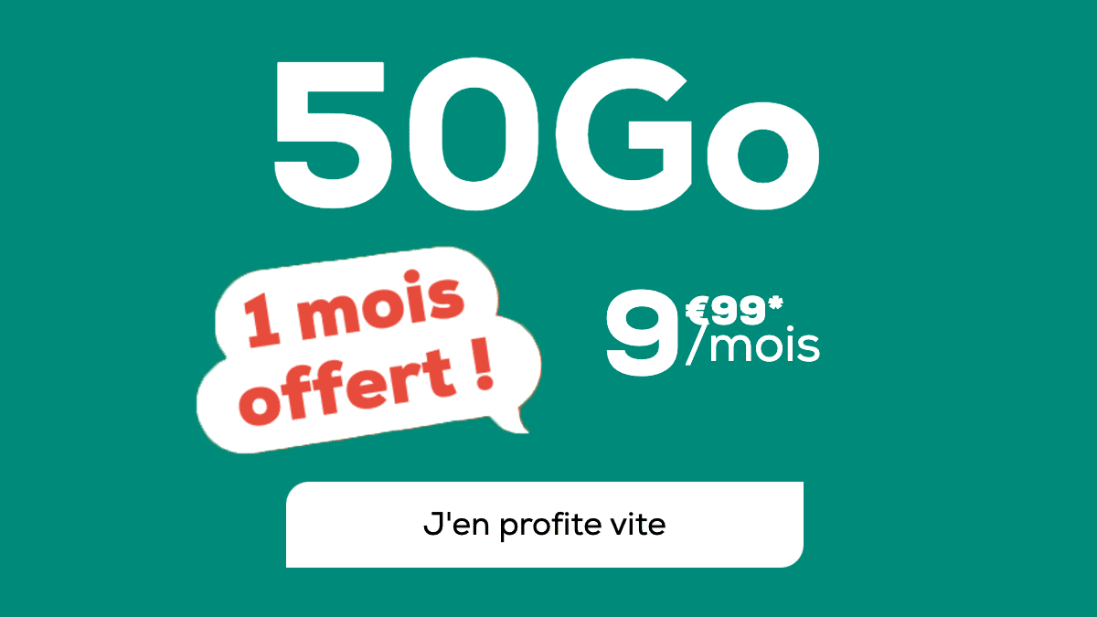 forfait 50 Go un mois offert