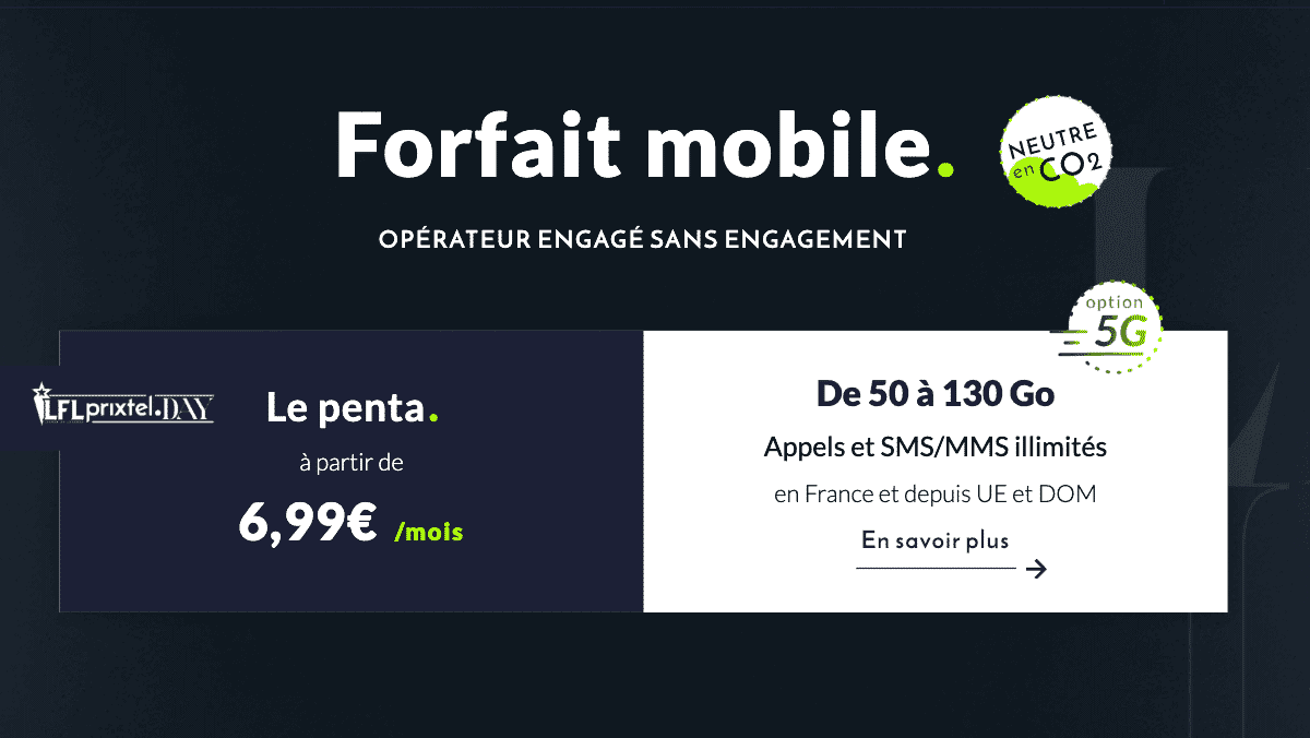 forfait mobile sans engagement Prixtel