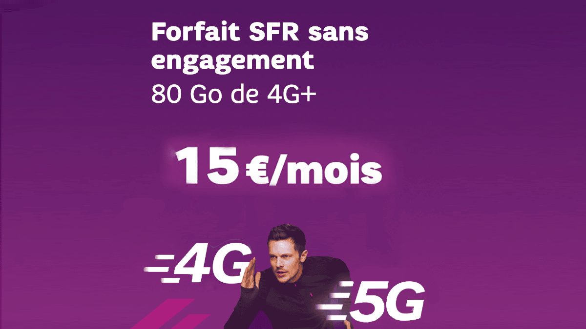 SFR et son forfait mobile 80 Go : 15€ par mois la première année