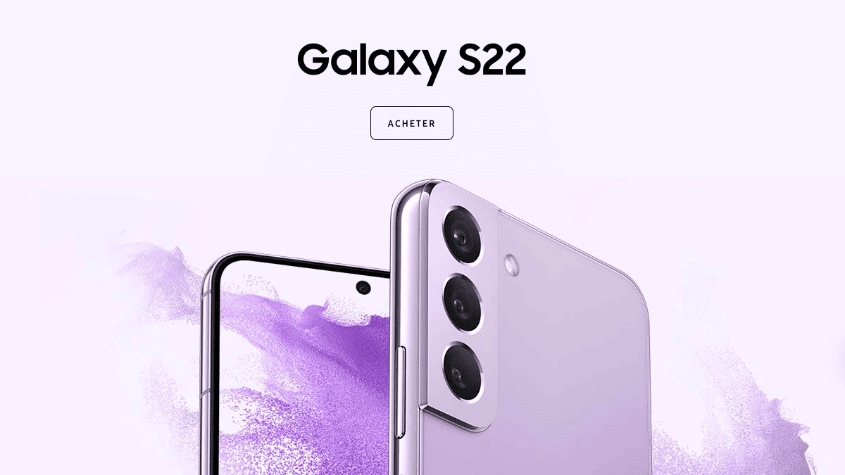 Samsung Galaxy S22 en promotion
