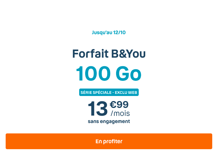 Forfait 100 Go de B&YOU