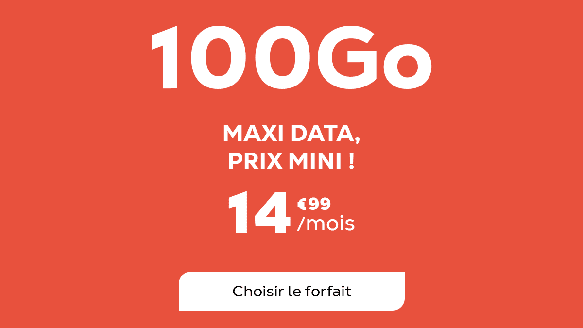 forfait 100 Go La Poste Mobile