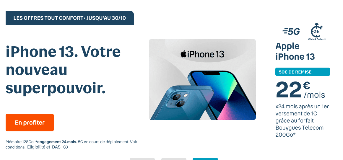 La promo iPhone 13 de Bouygues