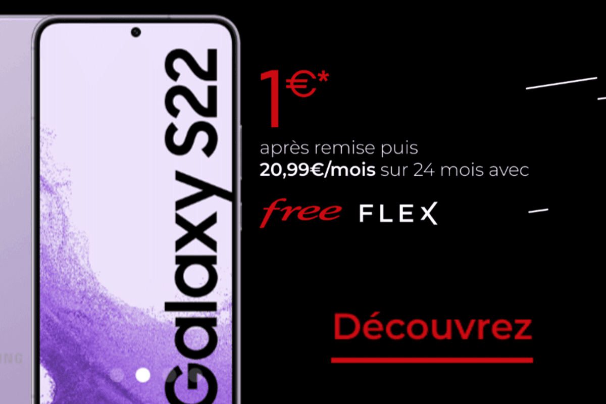 Galaxy S22 smartphone en promo Free