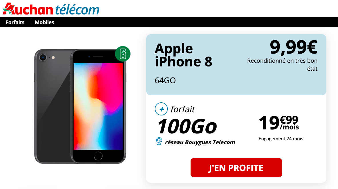 iPhone pas cher Auchan télécom