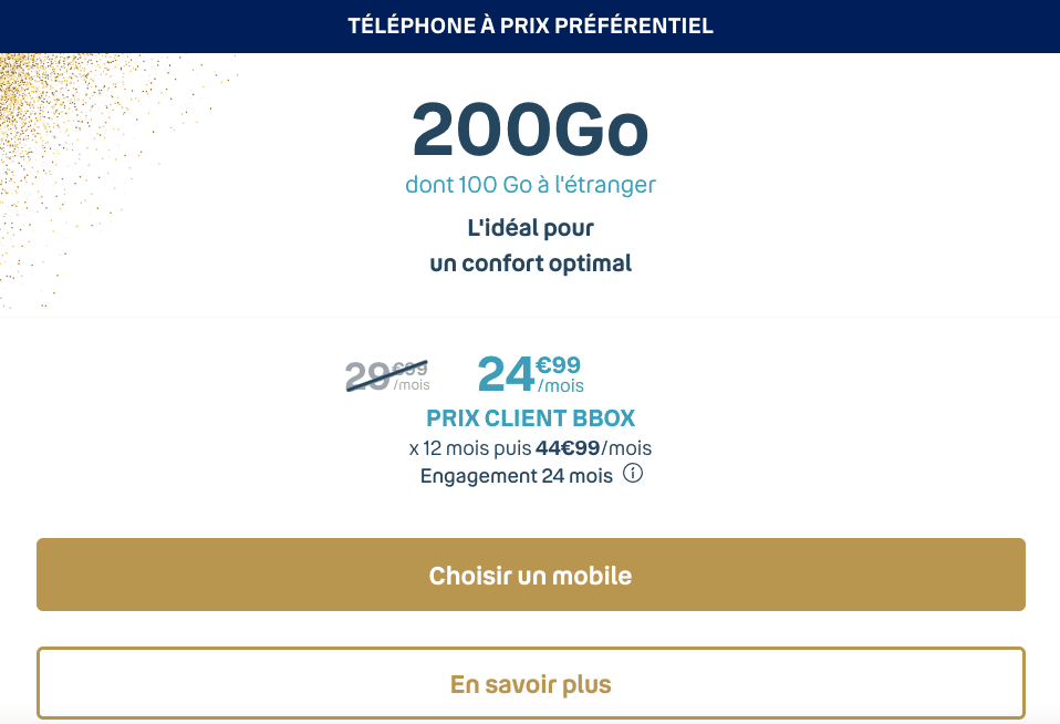Le forfait 200 Go de Bouygues Telecom