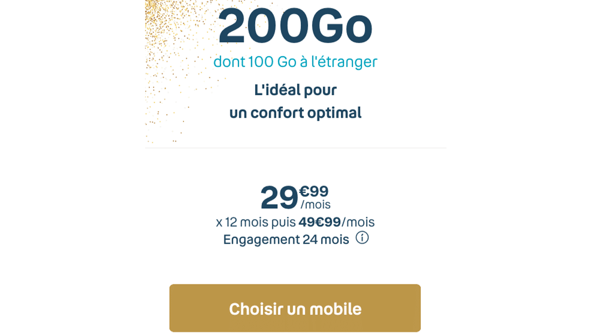 Le forfait 200 Go de Bouygues Telecom avec avantage smartphone