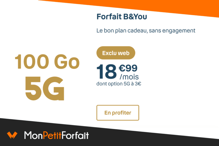 RED by SFR ou B&You forfait 5G avec 100 Go