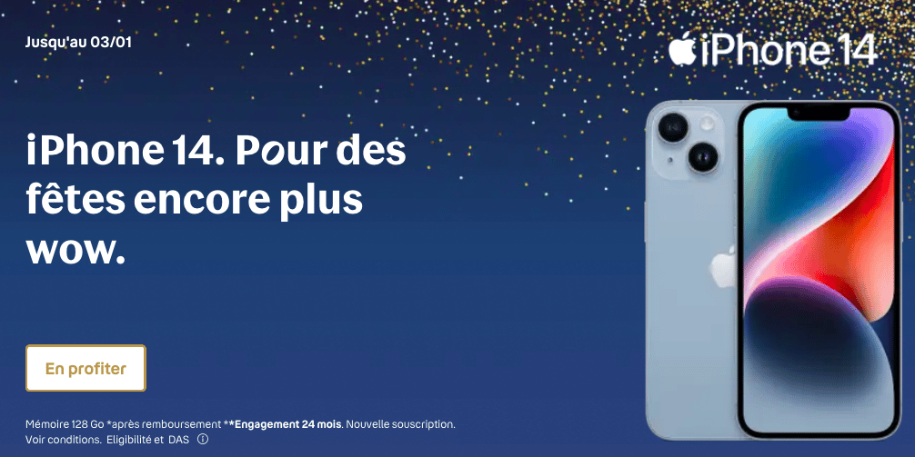 L'iPhone 14 pas cher au marché de Noël de Bouygues Telecom