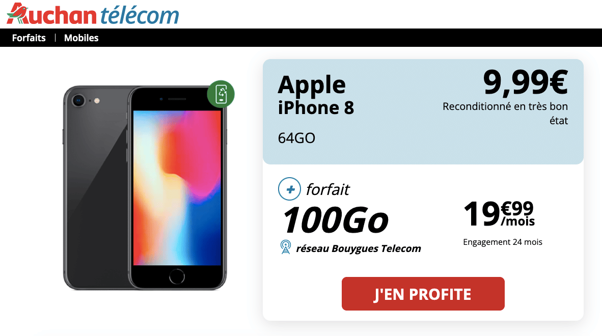 iPhone pas cher promo Auchan