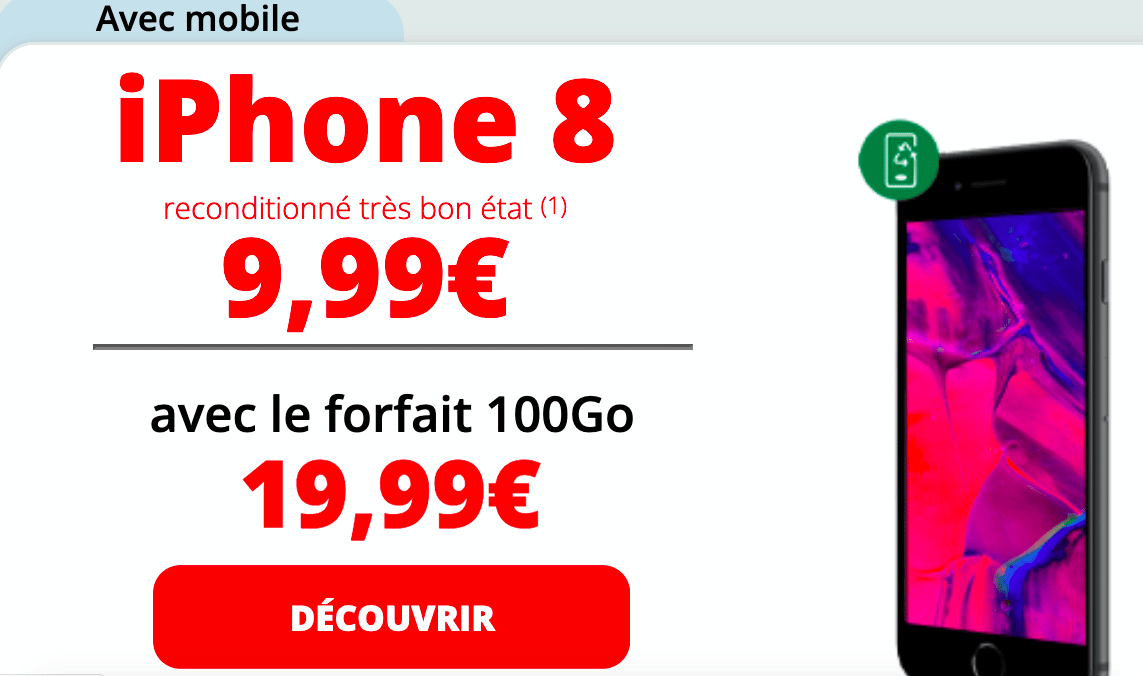 iPhone pas cher Auchan forfait