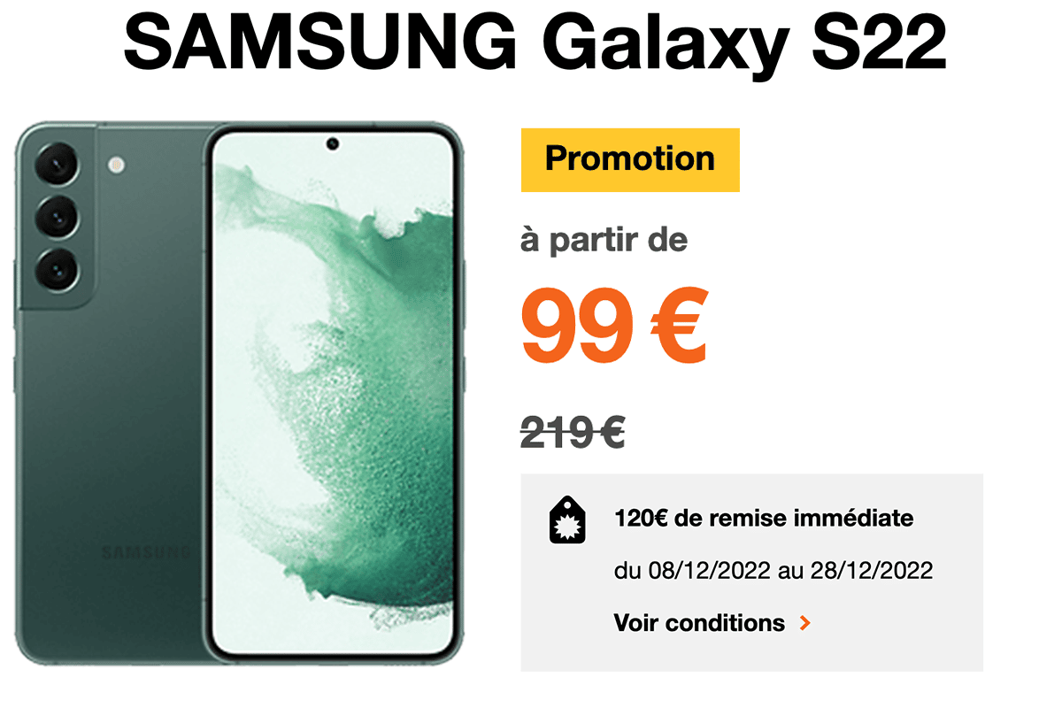 Orange Samsung Galaxy S22