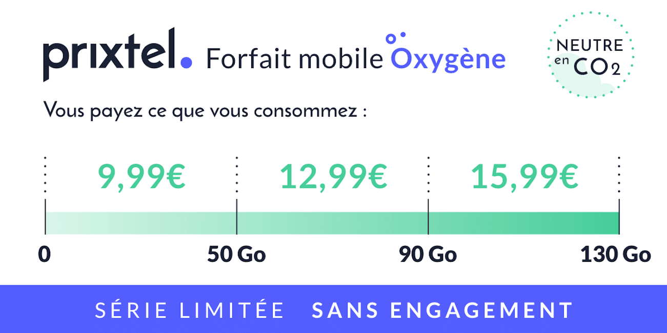 50 Go forfait mobile Oxygène de Prixtel