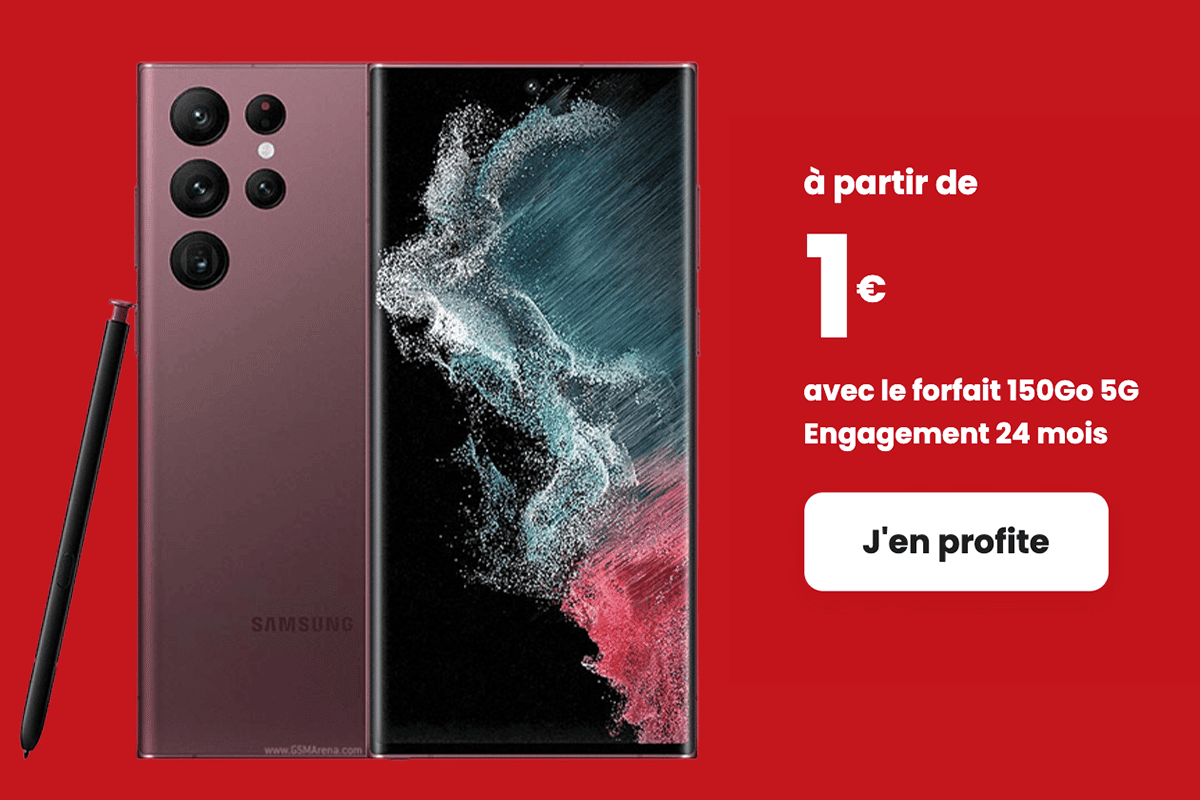 Le Samsung Galaxy S22 Ultra est à 1€ à l