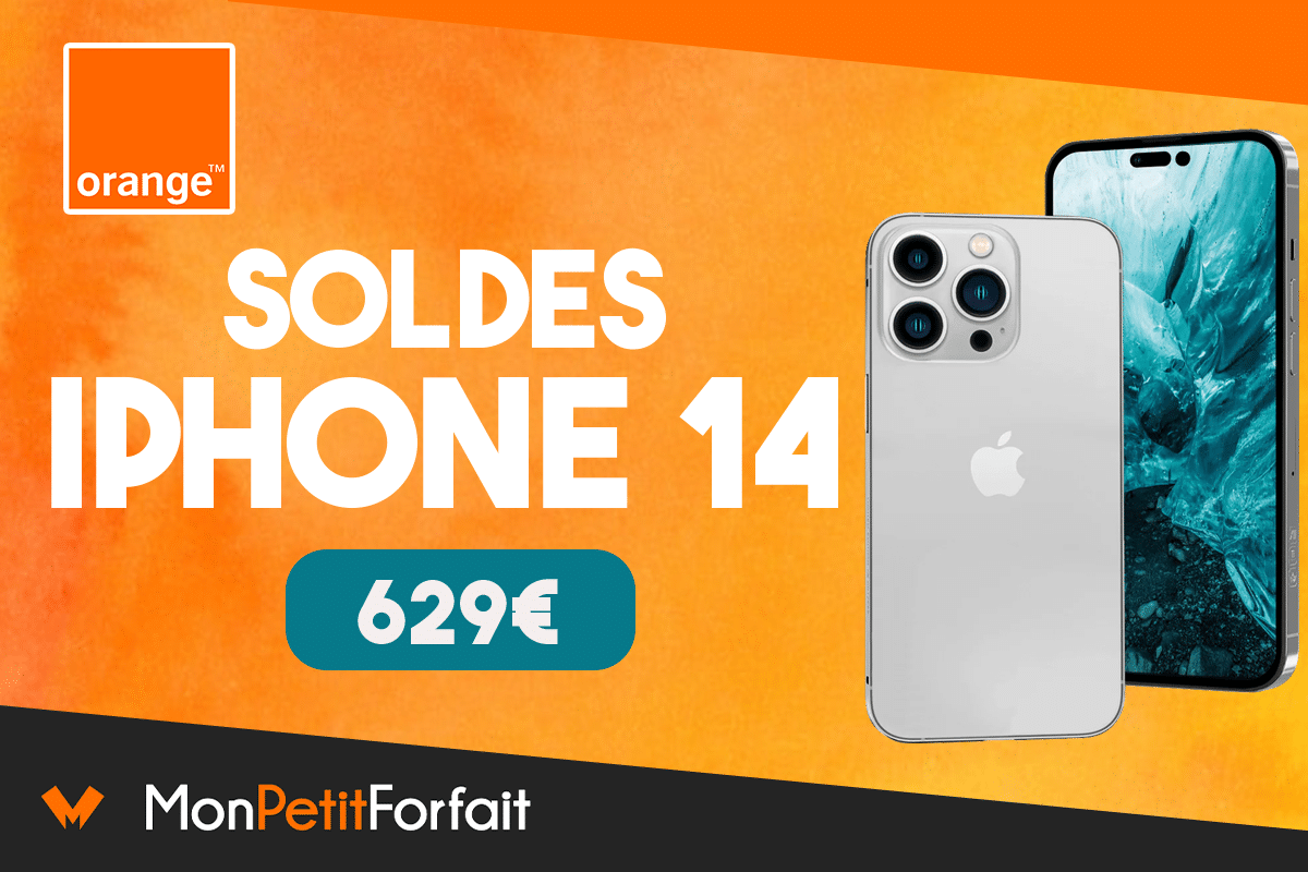 iPhone 14 soldé avec forfait 5G Orange