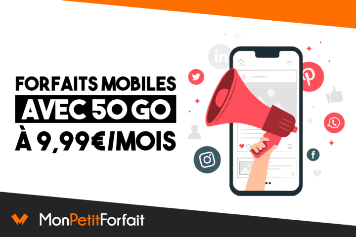Promotions sur les forfaits 50 Go chez Prixtel et La Poste Mobile