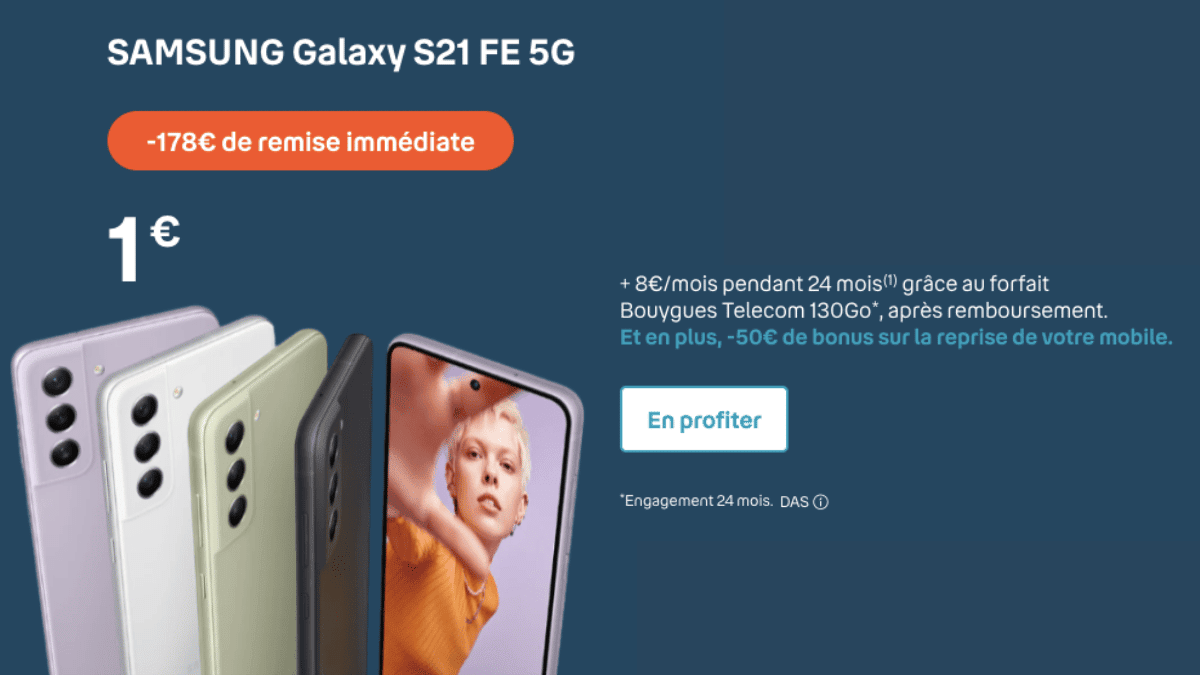 Samsung Galaxy S21 FE chez Bouygues Telecom