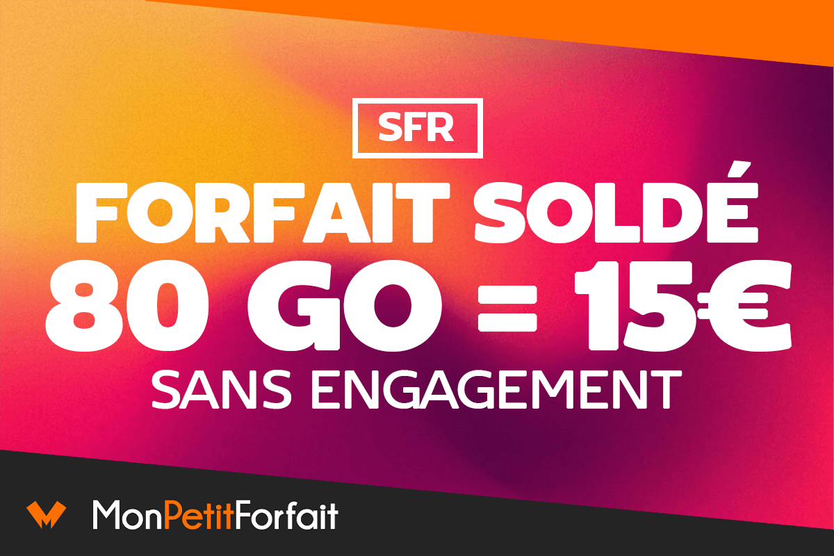 SFR forfait mobile en soldes 80 Go