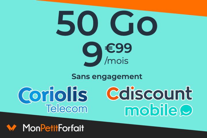 Cdiscount Mobile Coriolis Telecom forfaits 50 Go