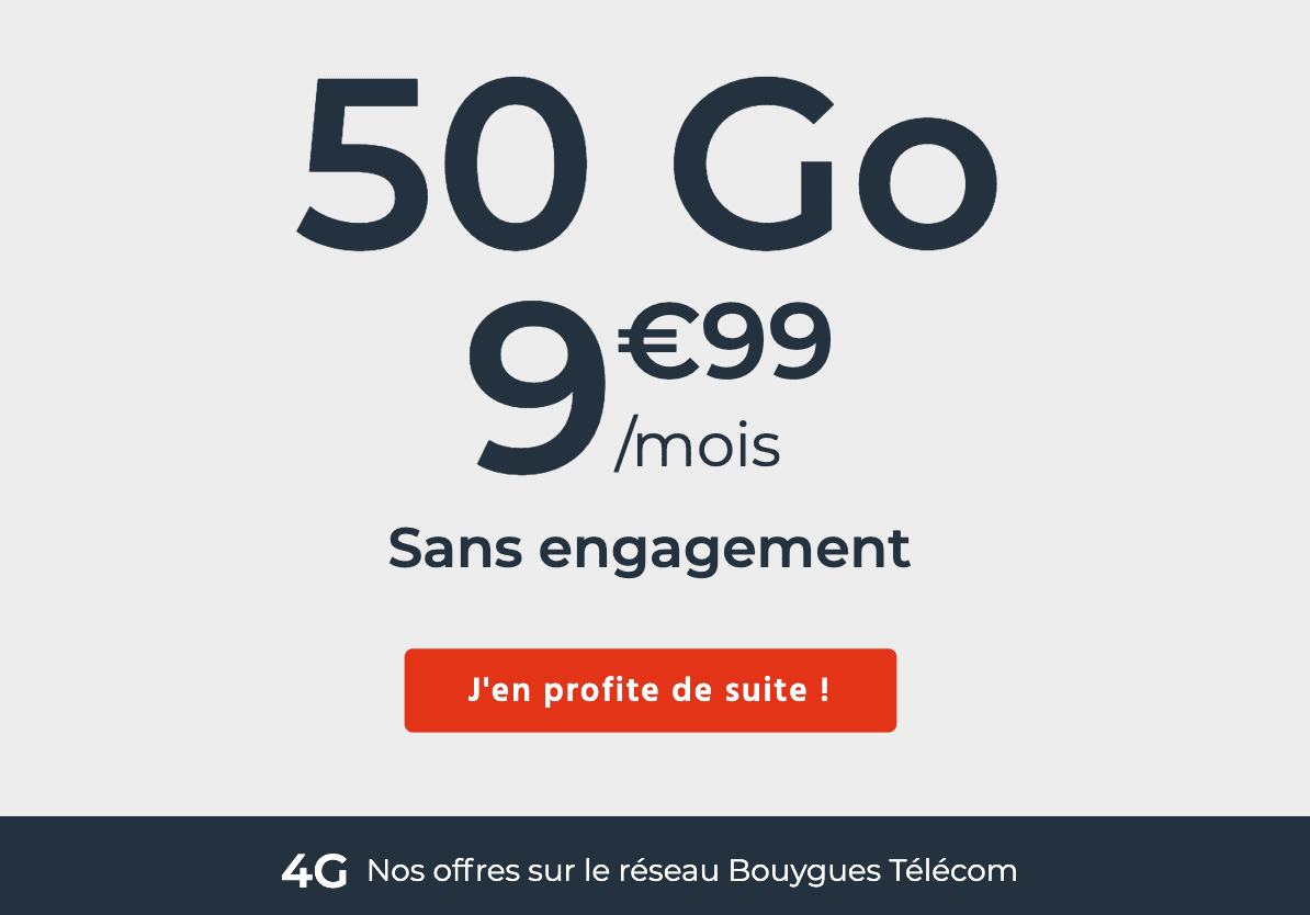 Cdiscount Mobile forfait mobile 50 Go