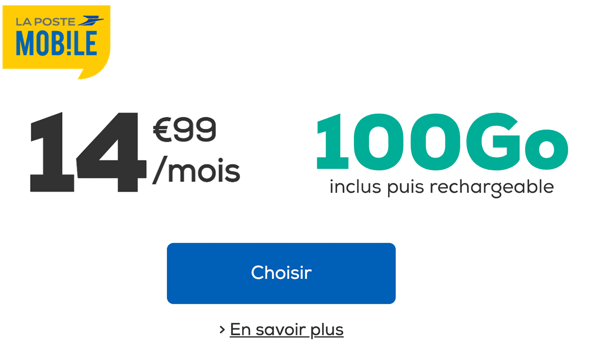 100 go forfait mobile sans engagement