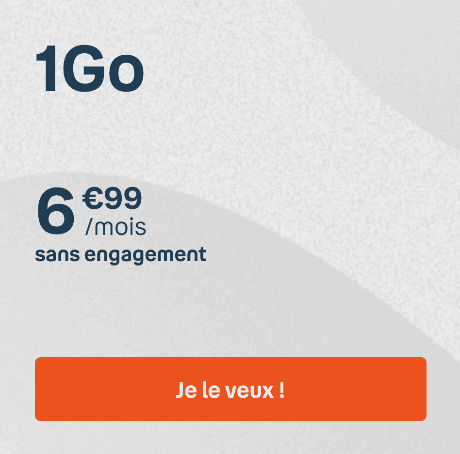 Forfait mobile 1 Go B&You