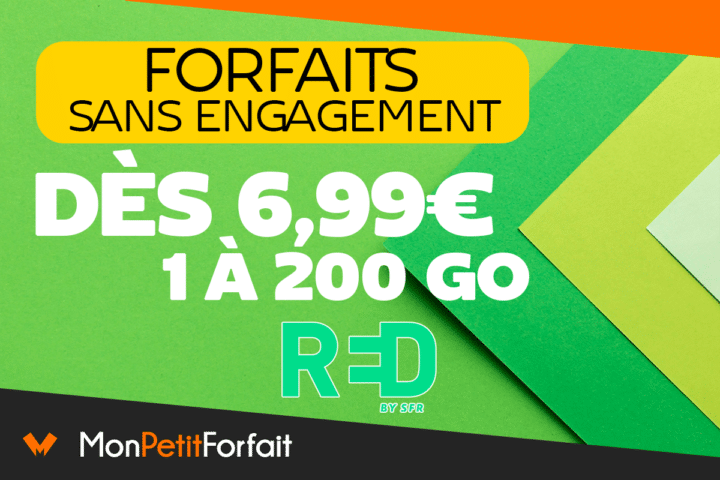 Offre en promo RED by SFR forfaits mobiles sans engagement