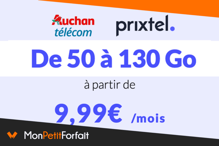 Auchan télécom forfait sans engagement vs Prixtel