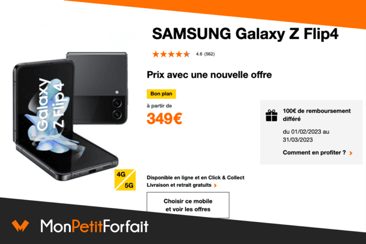 Orange promo Samsung Galaxy Z Flip4