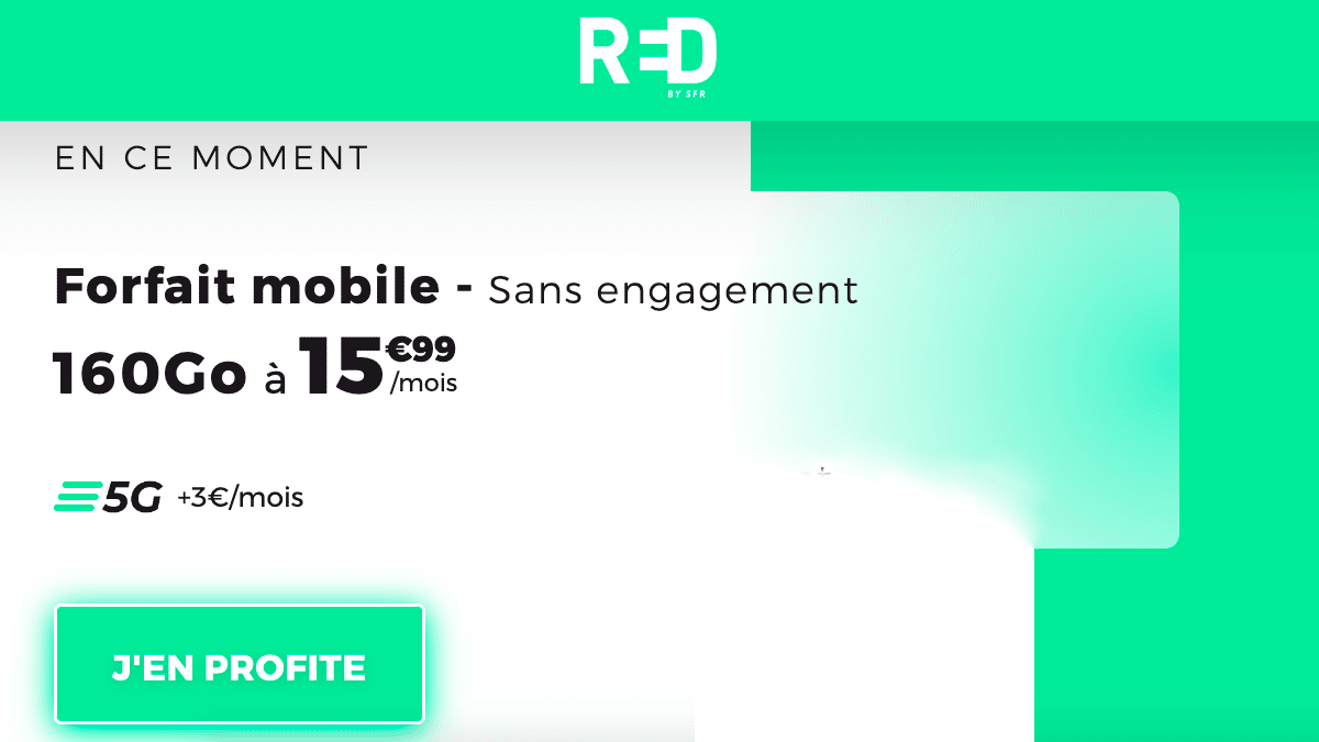 RED by SFR forfait sans engagement 160 Go