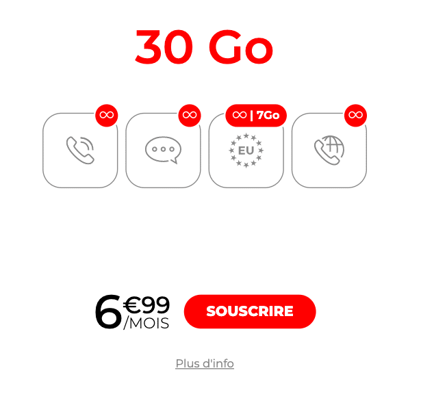 30 Go forfait mobile pas cher