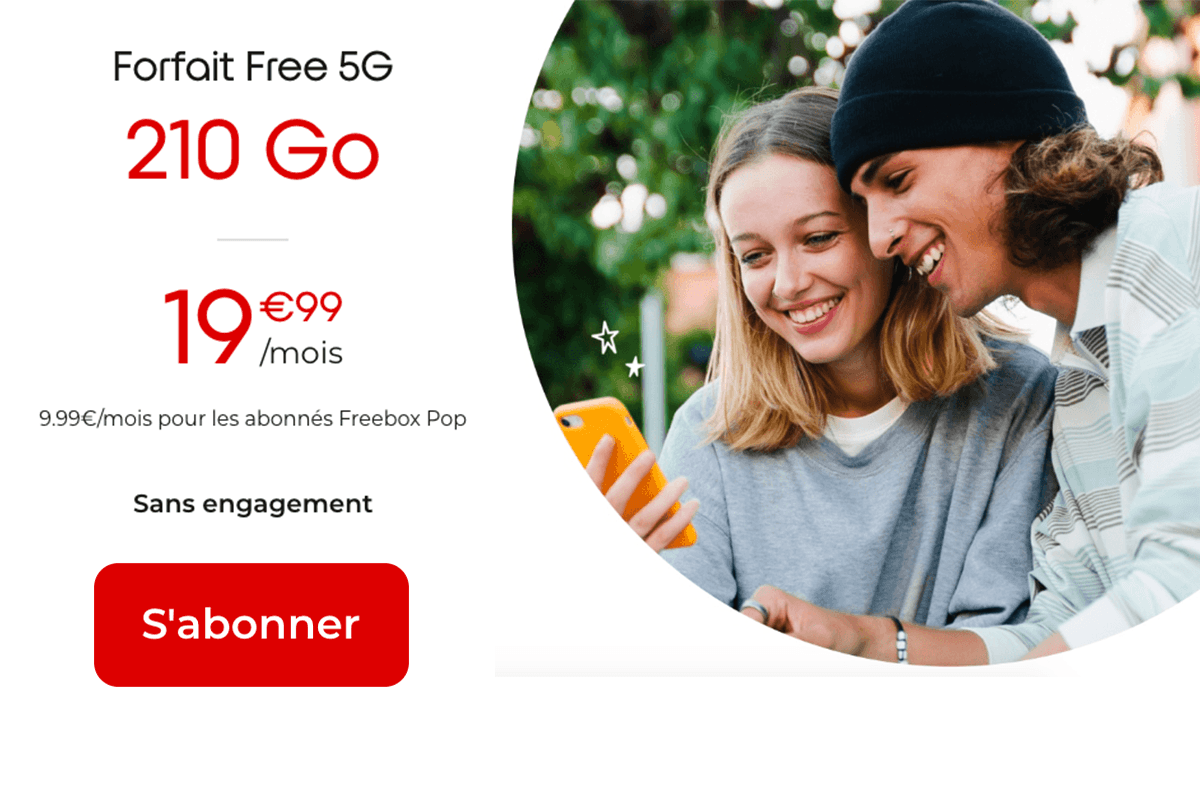 Forfait 5G avec Free