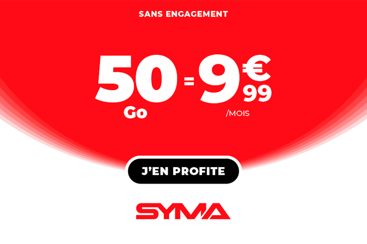 Syma Mobile forfait pas cher 50 Go