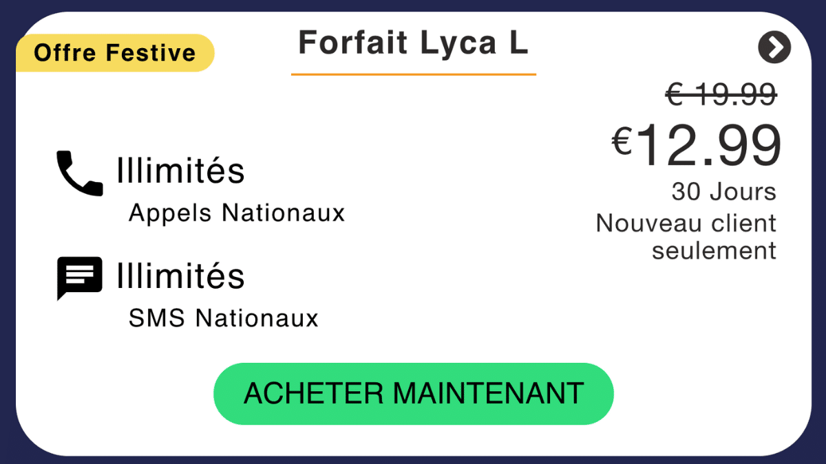 Forfait Lyca Mobile sans engagement