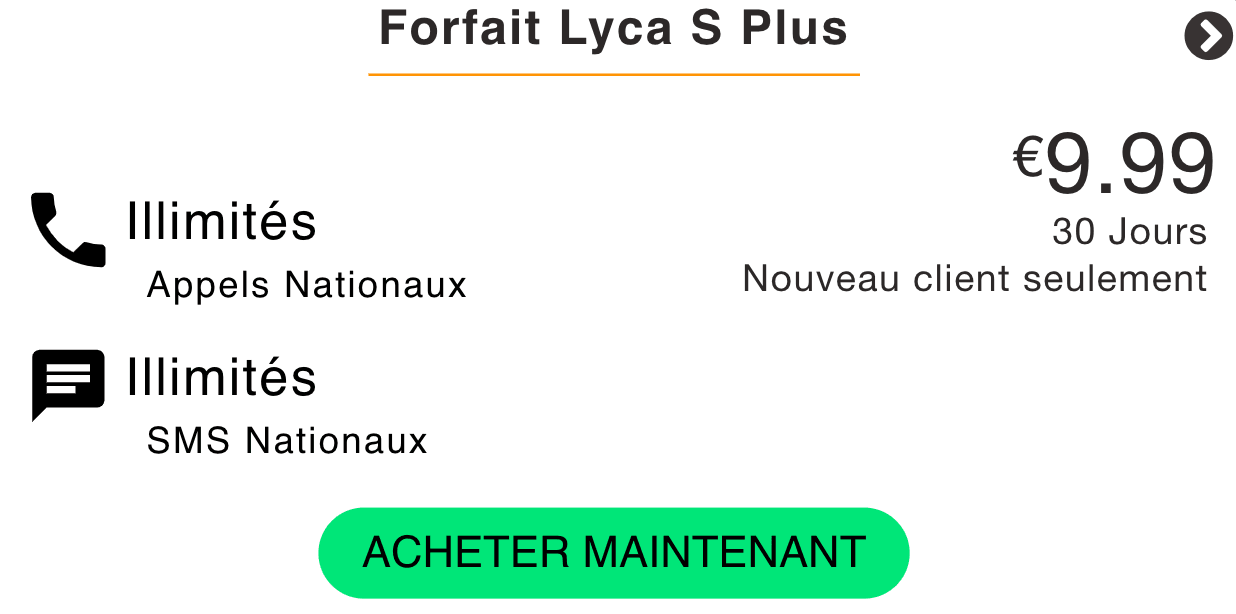 Lyca Mobile forfait sans engagement