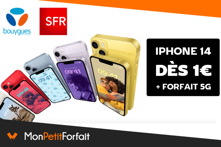 Bouygues SFR iPhone 14 en promo dès 1€
