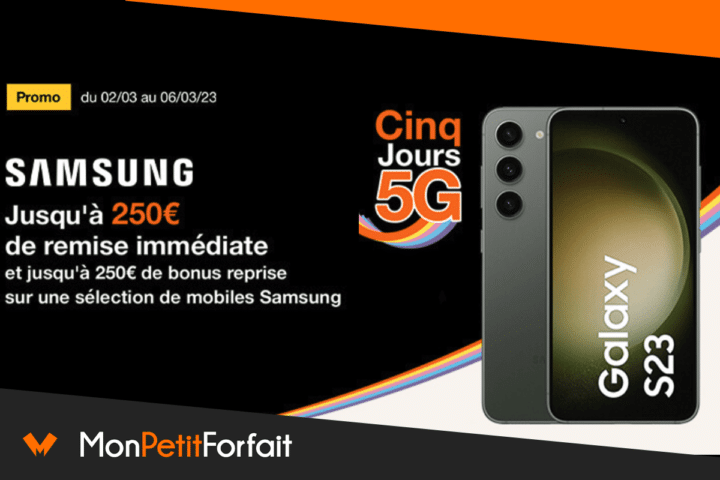 Samsung Galaxy S23 en promo avec Orange
